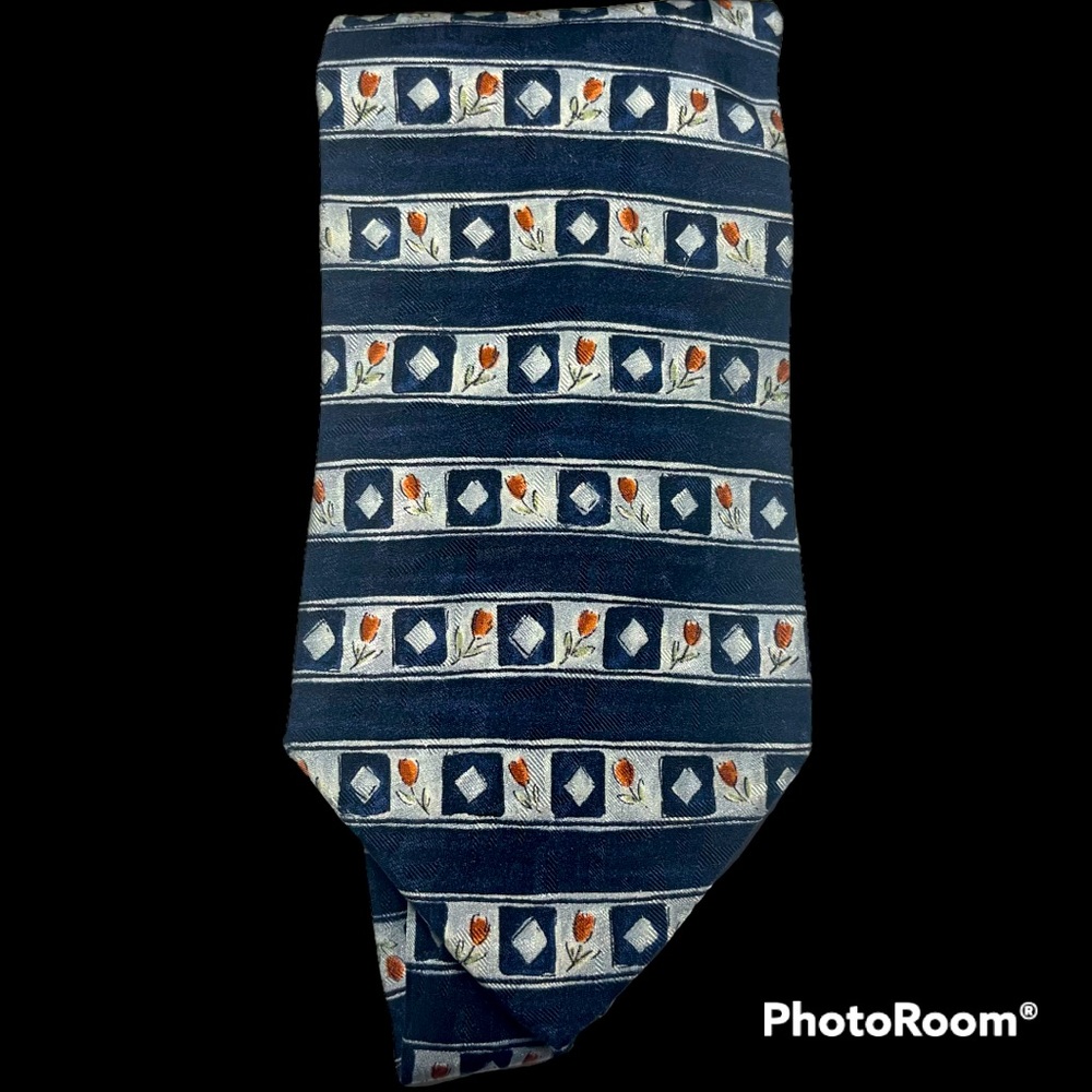 100% Fine Italian Silk Tie -Tie Rack Charleston Classic Necktie 👔